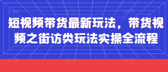 短视频带货最新玩法，带货视频之街访类玩法实操全流程-柚子网创