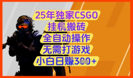 25年独家CSGO挂G搬砖，全自动操作，无需打游戏，小白日入3张+【揭秘】-柚子网创